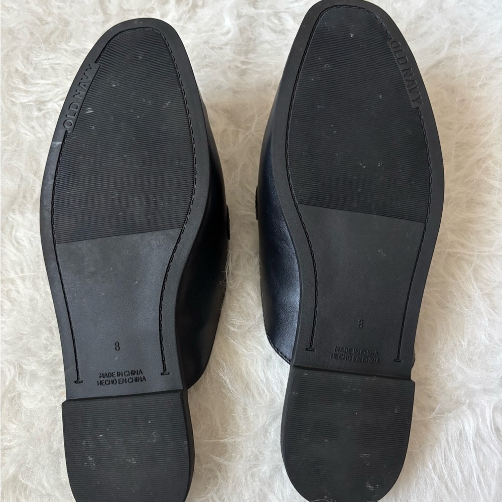 Old Navy Black Loafers with Gold Accent - Picture 3 of 3